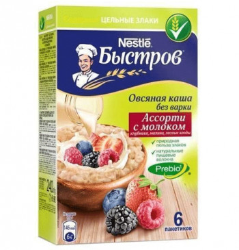 Быстров Каша овсяная Ассорти без варки