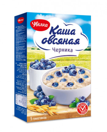 Увелка Каша овсяная быстрого приготовления с черникой