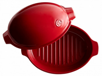 Керамическая жаровня для запекания птицы 348444, 41.5 см, гранат